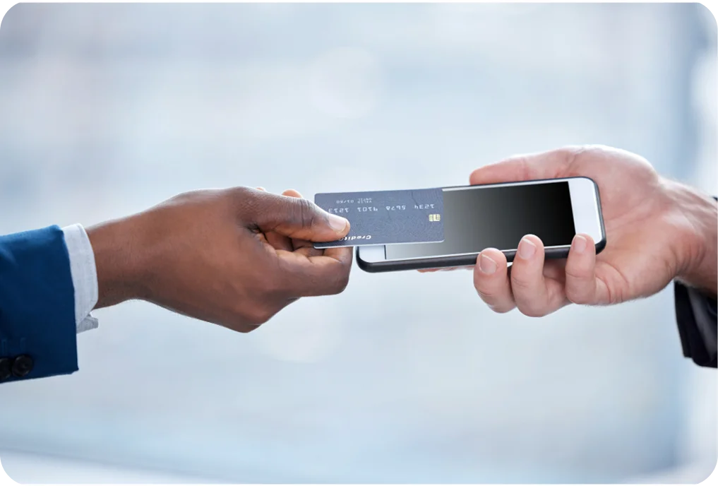 Mobile payment processing with credit card